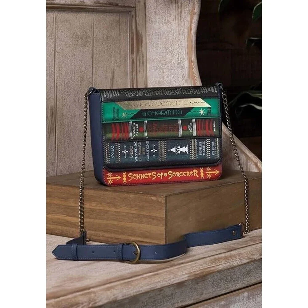 Loungefly Fantastic Beasts Magical Books Chain Strap Crossbody Bag Purse